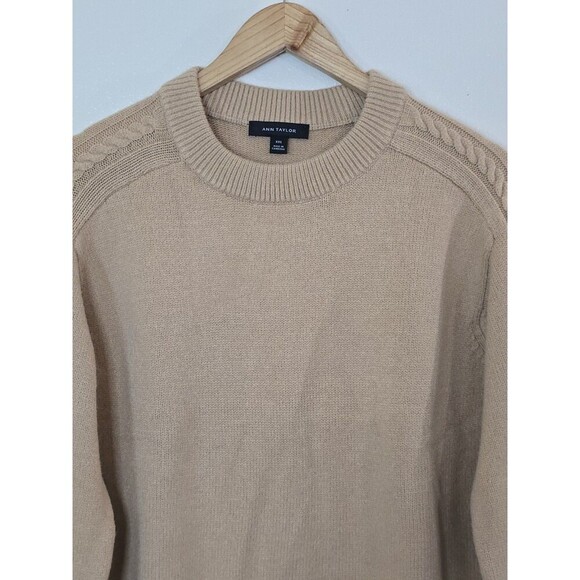 Ann Taylor Cable Knit Sweater Pullover Womens Size XXS Crew Neck Timeless Soft - Picture 6 of 10